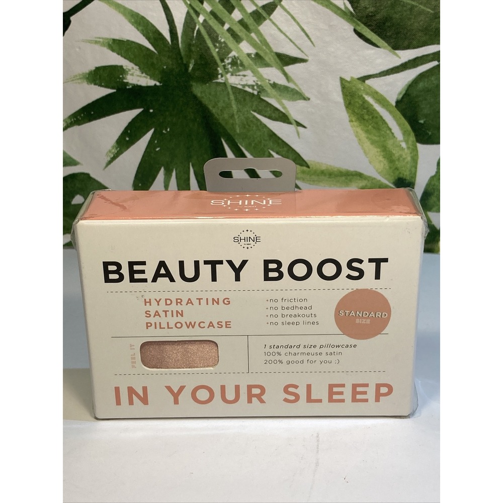 Shine by Night Satin Beauty Boost 1 Standard Size Pillowcase Blush Pink  NEW!